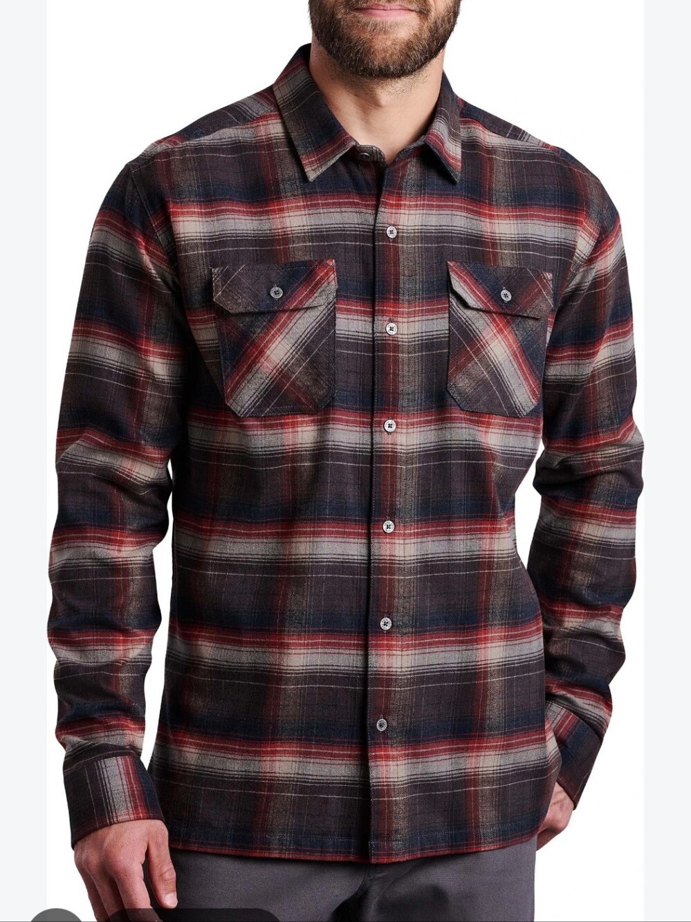 Mens Kuhl Dillingr Flannel Long Sleeve ShIrt Plaid Size XL